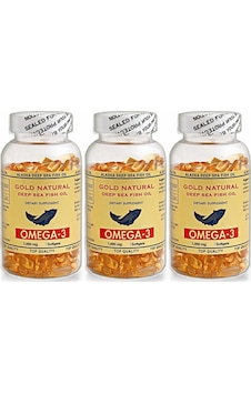 Gold Natural Omega 3 Balık Yağı 1000 Mg 3X100 Softgel 12- Gold Natural Omega 3 Balık Yağı 1000 Mg 3X100 Softgel 12-