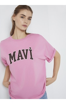 Mavi - Mavi Logo Baskılı Pembe Tişört 1600843-71063 Pembe Mavi - Mavi Logo Baskılı Pembe Tişört 1600843-71063 Pembe