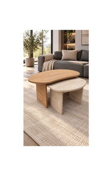 Katmanlı Tasarım Oval İkili Salon Orta Sehpası Ekonomik Demonte Servis Sehbası Orta Sehpa Ahşap-traverten - 935220333 Ahşap-traverten Katmanlı Tasarım Oval İkili Salon Orta Sehpası Ekonomik Demonte Servis Sehbası Orta Sehpa Ahşap-traverten - 935220333 Ahşap-traverten