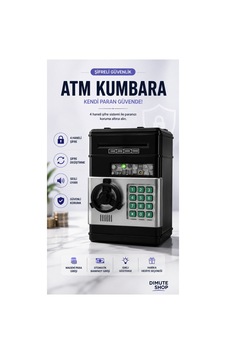 Atm Kumbara Şifreli Elektronik Para Kasası Otomatik Para Çeken Çocuk Kumbarası - 890406185