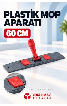 60 Cm Plastik Mop Aparatı Nemli Mop Tutucu Dayanıklı Paspas Aparatı 60 Cm Plastik Mop Aparatı Nemli Mop Tutucu Dayanıklı Paspas Aparatı