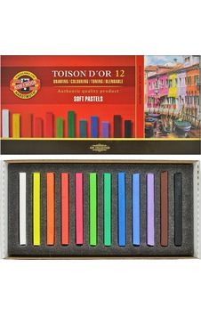 Koh-I-Noor Toison Dor Soft Pastel Köşeli 12Li 8582 Koh-I-Noor Toison Dor Soft Pastel Köşeli 12Li 8582