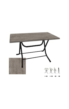 Klasik Katlanır Masa 70x120 Cm - Werzalit, Wermodin Ve Allzalit Tabla - Kahve Oxid Çok Renkli
