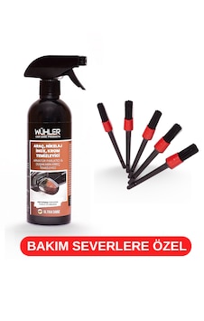 Wühler Nikelaj Krom İnox Temizleyici + Detay Fırça 5'li Set Bakım Sevenlere Özel İkili