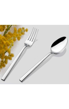 İnter Çelik Nil Model Kaşık &Çatal 60 Parça Kutulu Set Gümüş