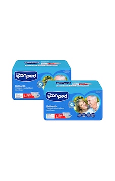 Canped Tekstil Yüzeyli Belbantlı Hasta Bezi L 2 x 30'lu Canped Tekstil Yüzeyli Belbantlı Hasta Bezi L 2 x 30'lu