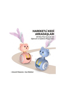 Bakgelal Mekanik Hacı Yatmaz Kedi Oyuncağı Tüylü Hareketli Salyangoz Kedi Eğlence Oyuncağı - 9069335836297