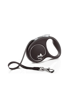 Flexi Black Design Şerit Otomatik Köpek Gezdirme Tasması 5MT Sma Siyah Flexi Black Design Şerit Otomatik Köpek Gezdirme Tasması 5MT Sma Siyah