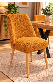 Lavena Teddy Kumaş Ahşap Ayaklı Dekoratif Sandalye Mutfak, Salon, Makyaj Ve Çalışma Sandalyesi Turuncu Turuncu Lavena Teddy Kumaş Ahşap Ayaklı Dekoratif Sandalye Mutfak, Salon, Makyaj Ve Çalışma Sandalyesi Turuncu Turuncu