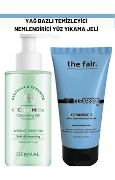 The Fair Ceramide 3 Yoğun Nemlendirici Yüz Yıkama Jeli 150 ML + Dermal Cica X Mide Cleanser Oil 150 ML The Fair Ceramide 3 Yoğun Nemlendirici Yüz Yıkama Jeli 150 ML + Dermal Cica X Mide Cleanser Oil 150 ML