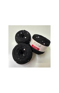 Pullu Örgü Ipi Siyah 102-cotton-pamuk Ince Pullu Örgü Ipi % 75 Pamuk 100 Gr 310 M D'ior Pullu Örgü Ipi Siyah 102-cotton-pamuk Ince Pullu Örgü Ipi % 75 Pamuk 100 Gr 310 M D'ior