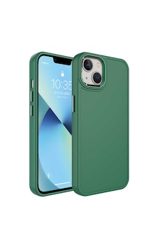 Forzacase Apple Uyumlu iPhone 13 Rock Serisi Metal Buton Ve Kamera Çerçeveli Sert Silikon Kılıf Yeşil Forzacase Apple Uyumlu iPhone 13 Rock Serisi Metal Buton Ve Kamera Çerçeveli Sert Silikon Kılıf Yeşil