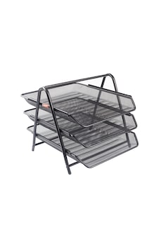 Bigpoint Evrak Rafı Metal 3 Lü Bp413-95 Siyah
