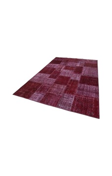Bespoky Patchwork Kırmızı Geometrik Salon Halısı El Dokuma 31495 Bespoky Patchwork Kırmızı Geometrik Salon Halısı El Dokuma 31495