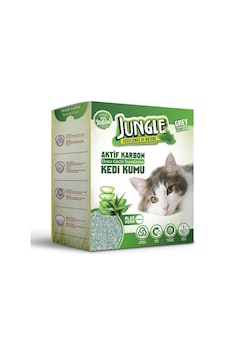 Jungle Aktif Karbonlu Aloe Vera Kokulu Gri İnce Topaklaşan Kedi Kumu 6 L Jungle Aktif Karbonlu Aloe Vera Kokulu Gri İnce Topaklaşan Kedi Kumu 6 L