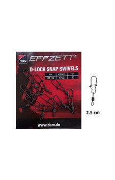 Dam Effzett D-lock Snap Swivels Klipsli Fırdöndü S Beden 10 Adet Dam Effzett D-lock Snap Swivels Klipsli Fırdöndü S Beden 10 Adet