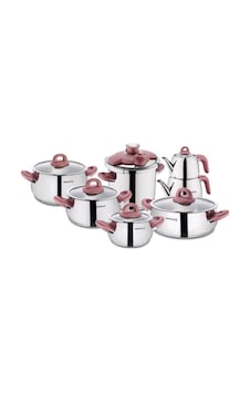Korkmaz Bella Rosegold 14 Parça Hiper Set A1756-1 Gümüş Korkmaz Bella Rosegold 14 Parça Hiper Set A1756-1 Gümüş