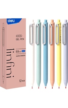 Deli İnfini Gel Pen Basmalı Karışık 0,5 İnce Uçlu Jel Kalem Mavi - 2 Adet Çok Renkli Deli İnfini Gel Pen Basmalı Karışık 0,5 İnce Uçlu Jel Kalem Mavi - 2 Adet Çok Renkli