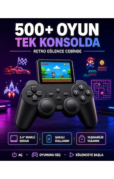 Çocuklar Ve Yetişkinler İçin Uygun 500 Oyunlu Taşınabilir Mini Retro El Konsolu 58774431 Çocuklar Ve Yetişkinler İçin Uygun 500 Oyunlu Taşınabilir Mini Retro El Konsolu 58774431
