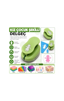 Kız Çocuk Şekilli Orta Boy Şekilli Delgeç Kağıt Fon Kartonu Eva Delgeç Scrapbook Hobi Delgeci Çok Renkli Kız Çocuk Şekilli Orta Boy Şekilli Delgeç Kağıt Fon Kartonu Eva Delgeç Scrapbook Hobi Delgeci Çok Renkli