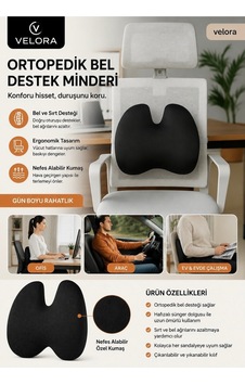 Ortopedik Bel Minderi Visco Sırt Minderi Ofis,ev,araç Bel Destek Minderi - 887372811 Ortopedik Bel Minderi Visco Sırt Minderi Ofis,ev,araç Bel Destek Minderi - 887372811