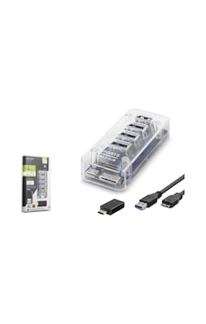 İetop U336 Usb Type-c 3.1 Gen1 Hub 4 Port 5 Gbps Şeffaf İetop U336 Usb Type-c 3.1 Gen1 Hub 4 Port 5 Gbps Şeffaf