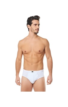 Tutku 6'Lı Paket Erkek Slip Külot Pamuk Erkek Slip Beyaz