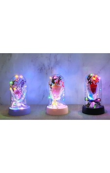 Led Işıklı Müzikli Cam Fanus İçinde Gül Buketi Alk5006 0 Led Işıklı Müzikli Cam Fanus İçinde Gül Buketi Alk5006 0