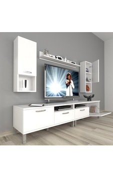 Decoraktiv Eko 5200da Mdf Krom Ayaklı Tv Ünitesi Tv Sehpası Beyaz Decoraktiv Eko 5200da Mdf Krom Ayaklı Tv Ünitesi Tv Sehpası Beyaz