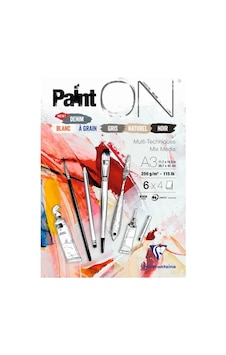 Clairefontaine Paint On Mix Media Dikişli 250gr 24yp A3 Karışık Teknik Çizim Blok - 5 Renk Kağıt