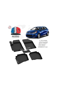 Kia Rio 3 4d Araca Özel Havuzlu Kauçuk Paspas 2011-2016