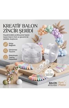 Bakgelal 5 Metre Plastik Balon Zinciri Aparatı 7li Set- Şeffaf Balon Şeridi Hazırlama - 9072347929857 6+ Bakgelal 5 Metre Plastik Balon Zinciri Aparatı 7li Set- Şeffaf Balon Şeridi Hazırlama - 9072347929857 6+