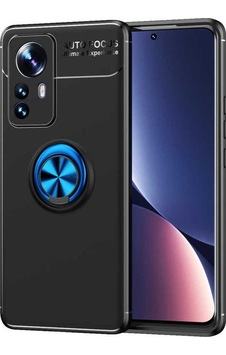 Xiaomi Mi 12 Kılıf Zore Ravel Silikon Kapak Siyah-Mavi Xiaomi Mi 12 Kılıf Zore Ravel Silikon Kapak Siyah-Mavi