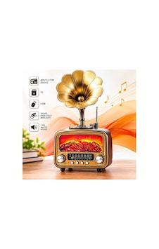Vintage Retro Bluetooth Hoparlör Gramofon Tasarımlı Am Fm Sw Radyo Usb Tf Kartlı Rt-422 Evimdeyokyok Vintage Retro Bluetooth Hoparlör Gramofon Tasarımlı Am Fm Sw Radyo Usb Tf Kartlı Rt-422 Evimdeyokyok