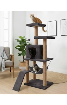 Tr Pet S9 Kedi Tırmalama Kulesi Platformlu 124 Cm Antrasit Tr Pet S9 Kedi Tırmalama Kulesi Platformlu 124 Cm Antrasit