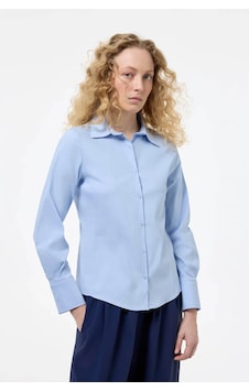 Quzu Slim Fit Mavi Kadın Gömlek 11724 Quzu Slim Fit Mavi Kadın Gömlek 11724