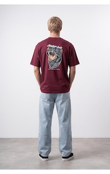 Respire Erkek Hidden Self Baskılı Oversize T-shirt Bordo Respire Erkek Hidden Self Baskılı Oversize T-shirt Bordo