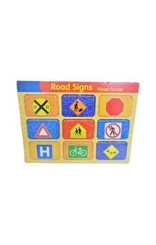 Road Signs Yol İşaretleri Öğrenelim Ahşap Puzzle 9 Parça Road Signs Yol İşaretleri Öğrenelim Ahşap Puzzle 9 Parça