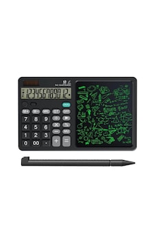 Dijital Hesap Makinesi, 7 İnç Lcd Not Defteri Ekranlı, Sessiz Tuşlu, Taşınabilir Yazı Pedi,öğre Siyah