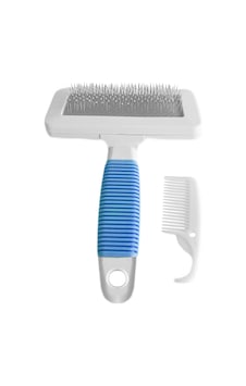 Temizleme Aparatlı Kedi Köpek Tarağı 7 Cm-14 Cm Small Mavi Temizleme Aparatlı Kedi Köpek Tarağı 7 Cm-14 Cm Small Mavi