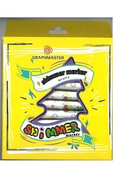 Graphmaster Karslıoğlu 6612 Graphmaster Shımmer Işıltılı Marker Kalem Seti 12'li Renk Karton Kutu
