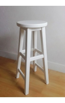 Ahşap Tabure 75 Cm Beyaz