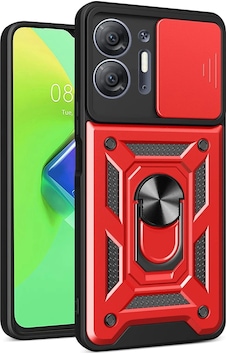 Newface - 960 - İnfinix Hot 30 5g Kılıf Pars Lens Yüzüklü Silikon - Csmo-tex - - Kırmızı Newface - 960 - İnfinix Hot 30 5g Kılıf Pars Lens Yüzüklü Silikon - Csmo-tex - - Kırmızı