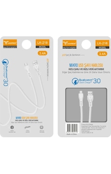 Lucatech Lk-218 Micro Usb Şarj Kablosu 20w 3.4a Lucatech Lk-218 Micro Usb Şarj Kablosu 20w 3.4a