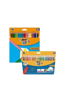 Bic Kids Tropicolors Kuru Boya Kalemi 24'Lü + Kid Couleur Keçeli Bic Kids Tropicolors Kuru Boya Kalemi 24'Lü + Kid Couleur Keçeli