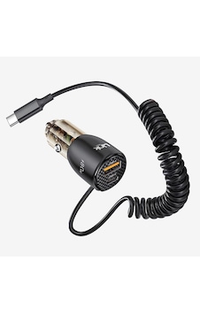C509 Şeffaf 80w Çift Pd & Qc Typec Kablolu Turbo Hızlı Araç Şarjı Siyah C509 Şeffaf 80w Çift Pd & Qc Typec Kablolu Turbo Hızlı Araç Şarjı Siyah