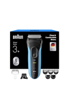 Braun Series 3+ Erkek Elektrikli Tıraş Makinesi, 3 Esnek Bıçaklı Elektrikli Tıraş Makinesi, Almanya'da Üretilmiş Tıraş Makinesi, Sakal Kesme Aparatı, +5 Tarak Aparatı, Islak Ve Kuru Tıraş Makinesi, 3010bt, Mavi Braun Series 3+ Erkek Elektrikli Tıraş Makinesi, 3 Esnek Bıçaklı Elektrikli Tıraş Makinesi, Almanya'da Üretilmiş Tıraş Makinesi, Sakal Kesme Aparatı, +5 Tarak Aparatı, Islak Ve Kuru Tıraş Makinesi, 3010bt, Mavi