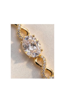 Xupıng Jewelry 14k Zirkon Taşlı Çelik Sonsuzluk Model Bileklik Sarı Sarı Xupıng Jewelry 14k Zirkon Taşlı Çelik Sonsuzluk Model Bileklik Sarı Sarı