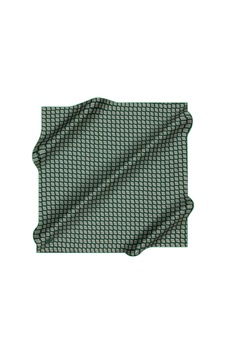 Geometrik Desenli İpek Krep Saten Eşarp Yeşil Yeşil Geometrik Desenli İpek Krep Saten Eşarp Yeşil Yeşil