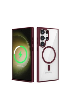 Galaxy S22 Ultra Kılıf M-safe Wireless Şarj Özellikli Silikon Zore Ege Kapak Koyu Kırmızı Galaxy S22 Ultra Kılıf M-safe Wireless Şarj Özellikli Silikon Zore Ege Kapak Koyu Kırmızı